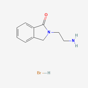 molecular formula C10H13BrN2O B1448491 2-(2-Aminoethyl)isoindolin-1-one hydrobromide CAS No. 1354782-66-3