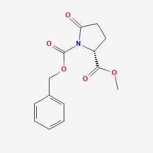 molecular formula C14H15NO5 B1448492 1-Benzyl 2-methyl (2R)-5-oxopyrrolidine-1,2-dicarboxylate CAS No. 690211-34-8