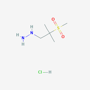 molecular formula C5H15ClN2O2S B1448494 (2-甲磺酰基-2-甲基丙基)胲酸盐酸盐 CAS No. 1803588-12-6