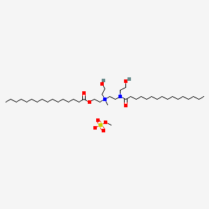 Ethanaminium, N-(2-hydroxyethyl)-N-[2-[(2-hydroxyethyl)(1-oxohexadecyl)amino]ethyl]-N-methyl-2-[(1-oxohexadecyl)oxy]-, methyl sulfate (salt)