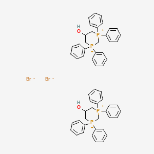 1,1,3,3-tetraphenyl-1,3-diphosphinane-1,3-diium-5-ol;dibromide