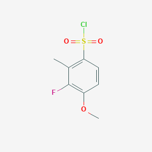 molecular formula C8H8ClFO3S B1448501 3-氟-4-甲氧基-2-甲苯磺酰氯 CAS No. 1461705-63-4
