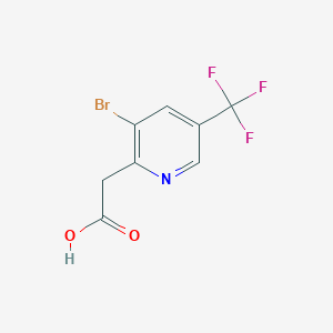 molecular formula C8H5BrF3NO2 B1448507 3-Bromo-5-(trifluoromethyl)pyridine-2-acetic acid CAS No. 1214323-86-0