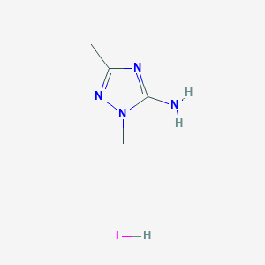 molecular formula C4H9IN4 B1448508 dimethyl-1H-1,2,4-triazol-5-amine hydroiodide CAS No. 1461709-07-8