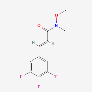 molecular formula C11H10F3NO2 B1448512 N-methoxy-N-methyl-3-(3,4,5-trifluorophenyl)prop-2-enamide CAS No. 1807938-22-2