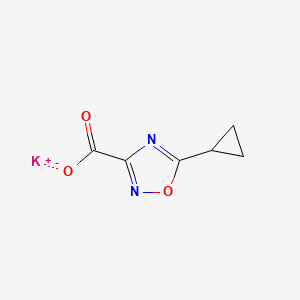 molecular formula C6H5KN2O3 B1448515 5-环丙基-1,2,4-恶二唑-3-羧酸钾 CAS No. 1795507-55-9