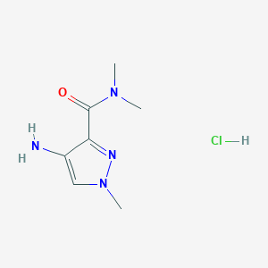 molecular formula C7H13ClN4O B1448516 4-Amino-N,N,1-trimethyl-1H-pyrazol-3-carboxamid-hydrochlorid CAS No. 1803598-20-0