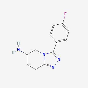3-(4-fluorophenyl)-5H,6H,7H,8H-[1,2,4]triazolo[4,3-a]pyridin-6-amine