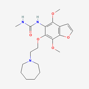 N-(4,7-Dimethoxy-6-(2-(hexahydro-1H-azepin-1-yl)ethoxy)-5-benzofuranyl)-N'-methylurea