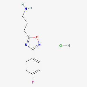 3-[3-(4-Fluorophenyl)-1,2,4-oxadiazol-5-yl]propan-1-amine hydrochloride