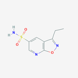 molecular formula C8H9N3O3S B1448524 3-Ethyl-[1,2]oxazolo[5,4-b]pyridine-5-sulfonamide CAS No. 1803605-30-2
