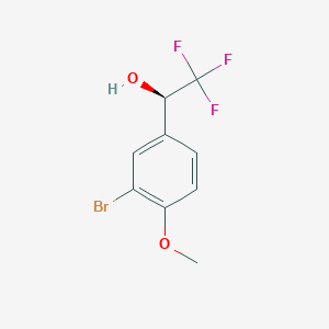 molecular formula C9H8BrF3O2 B1448525 (1R)-1-(3-溴-4-甲氧基苯基)-2,2,2-三氟乙醇 CAS No. 1461689-27-9