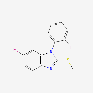 molecular formula C14H10F2N2S B1448526 6-fluoro-1-(2-fluorophenyl)-2-(methylsulfanyl)-1H-1,3-benzodiazole CAS No. 1461708-49-5