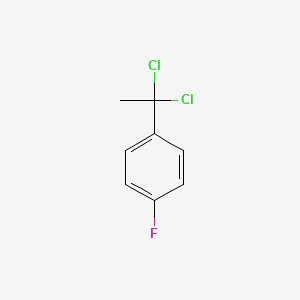 molecular formula C8H7Cl2F B14485272 1-(1,1-Dichloroethyl)-4-fluorobenzene CAS No. 66228-21-5