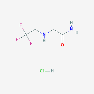 molecular formula C4H8ClF3N2O B1448529 2-[(2,2,2-三氟乙基)氨基]乙酰胺盐酸盐 CAS No. 1803592-34-8