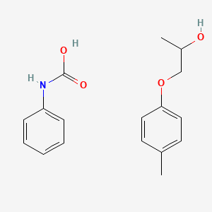 1-(4-Methylphenoxy)propan-2-ol;phenylcarbamic acid