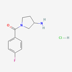 molecular formula C11H14ClFN2O B1448533 1-(4-Fluorobenzoyl)pyrrolidin-3-amine hydrochloride CAS No. 1461707-59-4