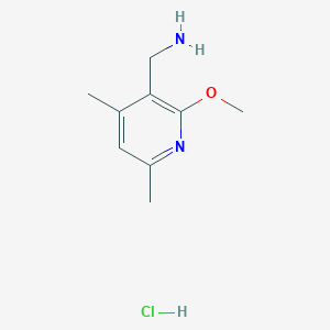 [(2-Methoxy-4,6-dimethyl-3-pyridinyl)methyl]amine hydrochloride