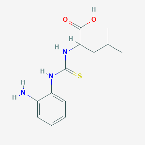 molecular formula C13H19N3O2S B144854 2-[(2-Aminophenyl)carbamothioylamino]-4-methylpentanoic acid CAS No. 125421-23-0