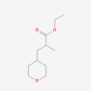 Ethyl 2-methyl-3-(oxan-4-yl)propanoate