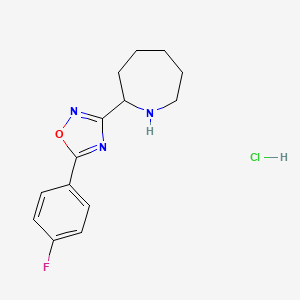 2-[5-(4-Fluorophenyl)-1,2,4-oxadiazol-3-yl]azepane hydrochloride