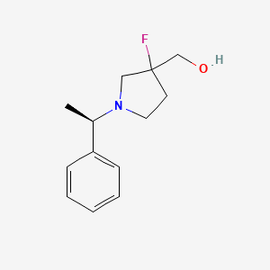 {3-fluoro-1-[(1R)-1-phenylethyl]pyrrolidin-3-yl}methanol