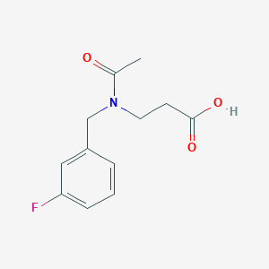 molecular formula C12H14FNO3 B1448557 3-{N-[(3-氟苯基)甲基]乙酰氨基}丙酸 CAS No. 1803611-34-8