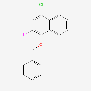 molecular formula C17H12ClIO B1448566 1-(Benzyloxy)-4-chloro-2-iodonaphthalene CAS No. 1823183-76-1