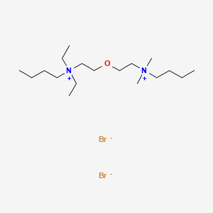 B14485670 Ammonium, N,N-diethyl-N',N'-dimethyl-N,N'-oxydiethylenebis(butyl-, dibromide CAS No. 63957-51-7