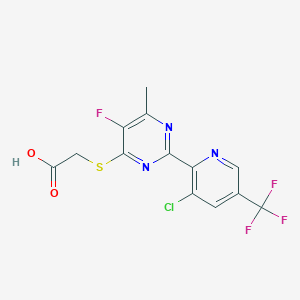 2-((2-(3-Chloro-5-(trifluoromethyl)pyridin-2-yl)-5-fluoro-6-methylpyrimidin-4-yl)thio)acetic acid