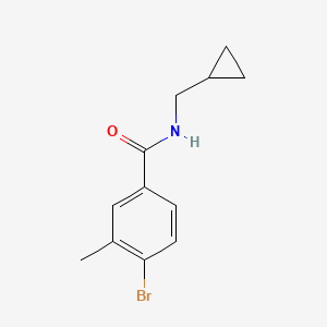 molecular formula C12H14BrNO B1448575 4-溴-N-(环丙基甲基)-3-甲基苯甲酰胺 CAS No. 1713436-22-6