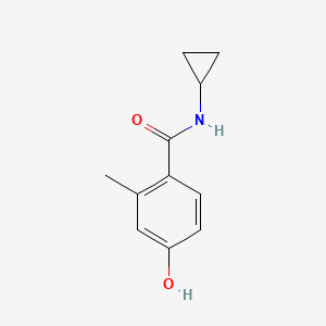 molecular formula C11H13NO2 B1448577 N-cyclopropyl-4-hydroxy-2-methylbenzamide CAS No. 1695438-98-2