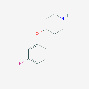 molecular formula C12H16FNO B1448585 4-(3-Fluoro-4-methylphenoxy)piperidine CAS No. 1694752-89-0