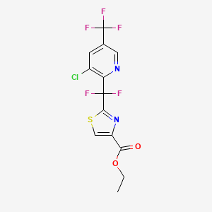 molecular formula C13H8ClF5N2O2S B1448589 Ethyl 2-((3-chloro-5-(trifluoromethyl)pyridin-2-yl)difluoromethyl)thiazole-4-carboxylate CAS No. 1823184-39-9