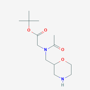 tert-butyl 2-{N-[(morpholin-2-yl)methyl]acetamido}acetate