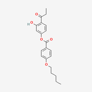 3-Hydroxy-4-propanoylphenyl 4-(pentyloxy)benzoate