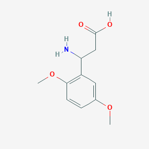 molecular formula C11H15NO4 B144860 3-Amino-3-(2,5-dimethoxyphenyl)propanoic acid CAS No. 138621-64-4