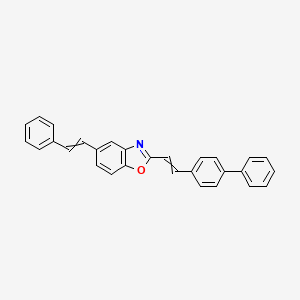 2-[2-([1,1'-Biphenyl]-4-yl)ethenyl]-5-(2-phenylethenyl)-1,3-benzoxazole