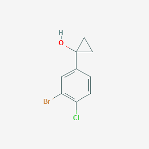 molecular formula C9H8BrClO B1448608 1-(3-Bromo-4-chlorophenyl)cyclopropan-1-ol CAS No. 1691720-00-9
