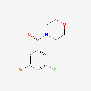 molecular formula C11H11BrClNO2 B1448609 (3-溴-5-氯苯基)(吗啉基)甲酮 CAS No. 1327122-76-8