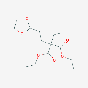 molecular formula C14H24O6 B14486103 Diethyl [2-(1,3-dioxolan-2-yl)ethyl](ethyl)propanedioate CAS No. 64298-16-4