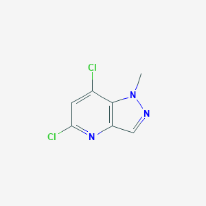 molecular formula C7H5Cl2N3 B1448611 5,7-dichloro-1-methyl-1H-pyrazolo[4,3-b]pyridine CAS No. 1803608-25-4
