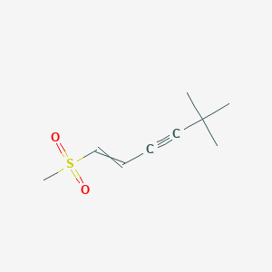 molecular formula C9H14O2S B14486118 1-(Methanesulfonyl)-5,5-dimethylhex-1-en-3-yne CAS No. 65432-57-7