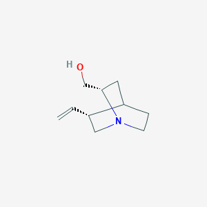 molecular formula C10H17NO B14486128 [(2S,5R)-5-Ethenyl-1-azabicyclo[2.2.2]octan-2-yl]methanol CAS No. 65266-34-4