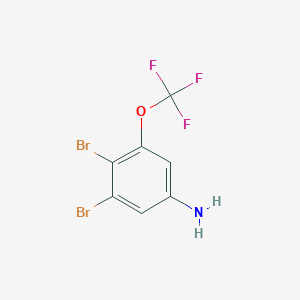 molecular formula C7H4Br2F3NO B1448614 3,4-Dibromo-5-(trifluoromethoxy)aniline CAS No. 1806308-02-0