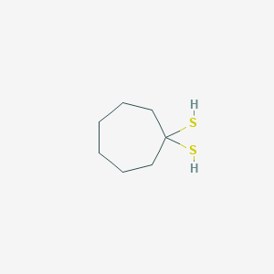 molecular formula C7H14S2 B14486146 Cycloheptane-1,1-dithiol CAS No. 65392-29-2