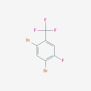 molecular formula C7H2Br2F4 B1448616 2,4-Dibromo-5-fluorobenzotrifluoride CAS No. 1806327-97-8