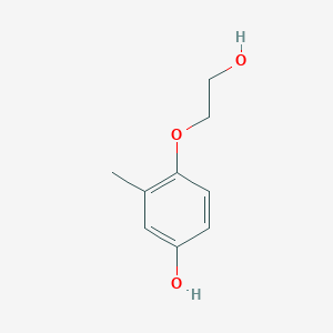 molecular formula C9H12O3 B14486161 4-(2-Hydroxyethoxy)-3-methylphenol CAS No. 65180-39-4