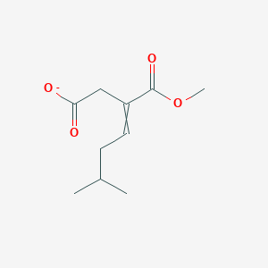 molecular formula C10H15O4- B14486184 3-(Methoxycarbonyl)-6-methylhept-3-enoate CAS No. 63731-52-2