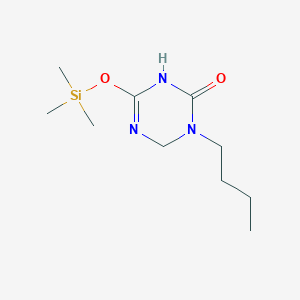 molecular formula C10H21N3O2Si B14486206 3-Butyl-6-[(trimethylsilyl)oxy]-3,4-dihydro-1,3,5-triazin-2(1H)-one CAS No. 66678-83-9